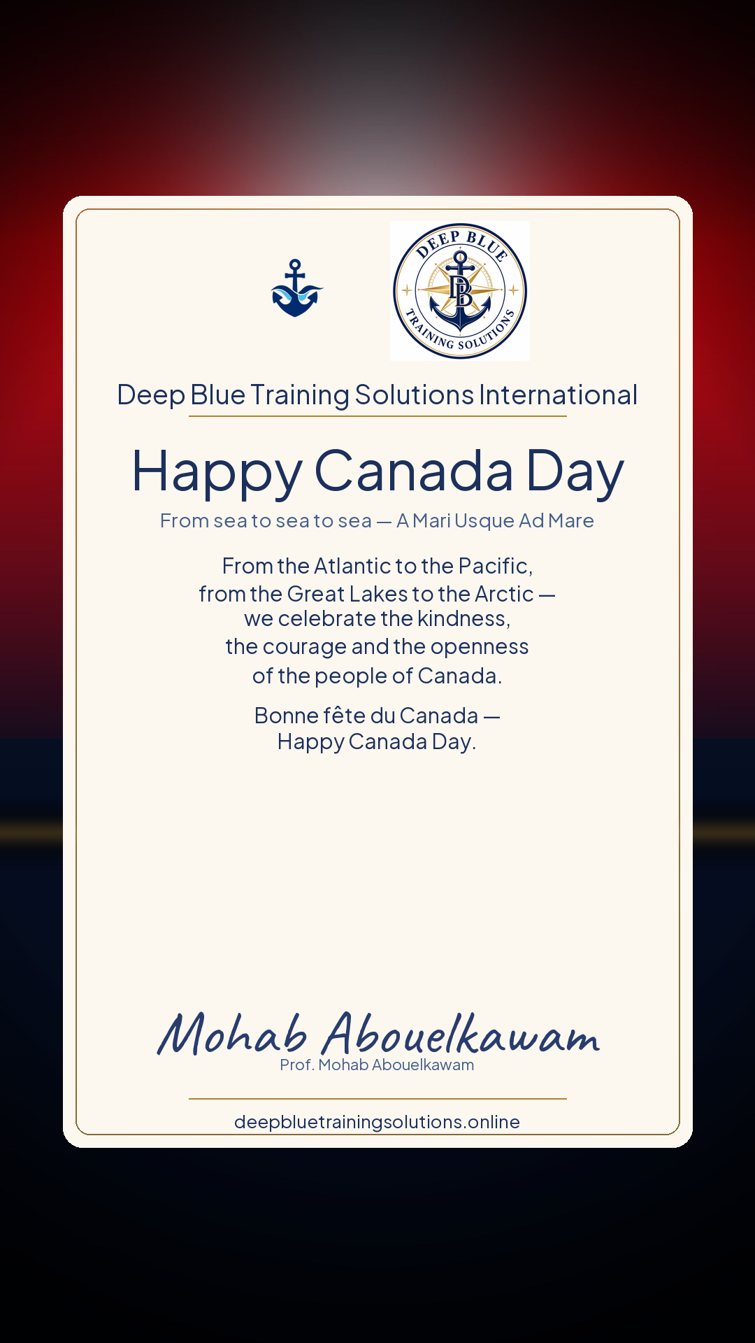 Canada Day card — Canada Day — From Sea to Sea to Sea