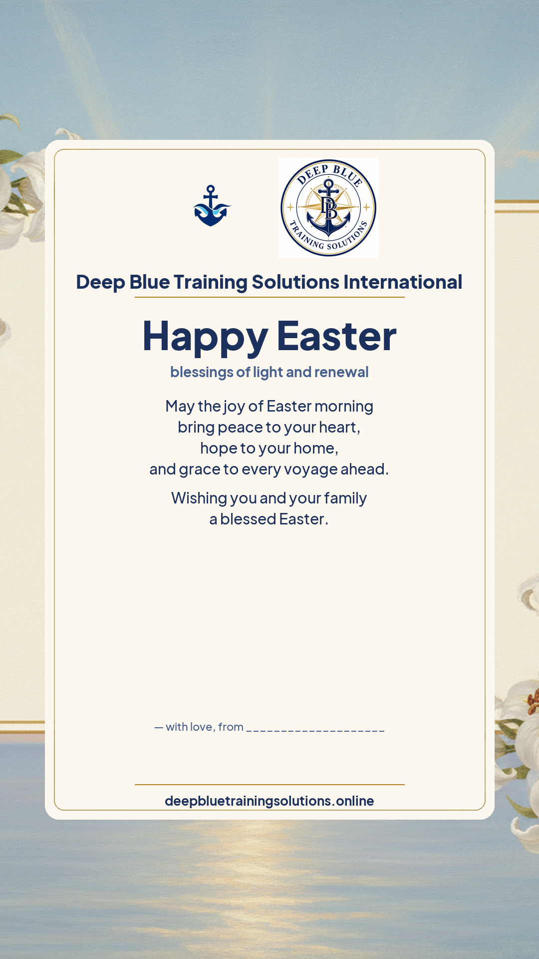Happy Easter · Personalize card — Share with your own family — sign it yourself