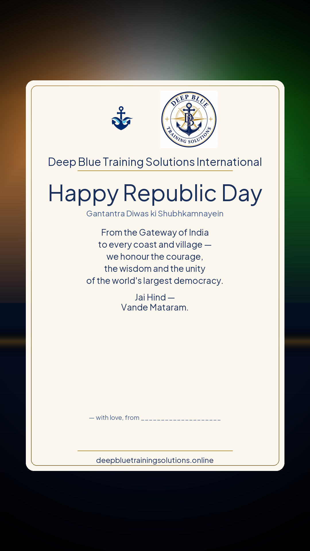 India Republic Day · Personalize card — Share with your own family — sign it yourself