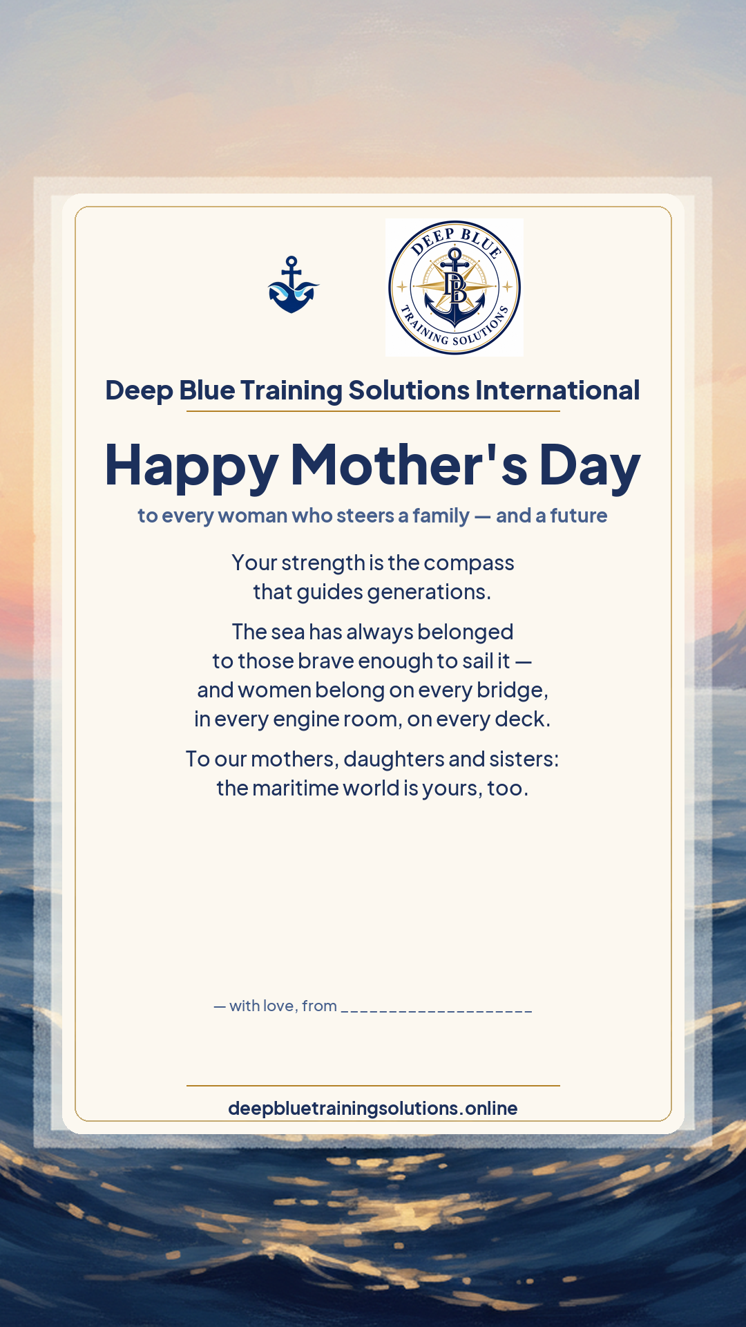 Mother's Day · Personalize card — Share with your own family — sign it yourself
