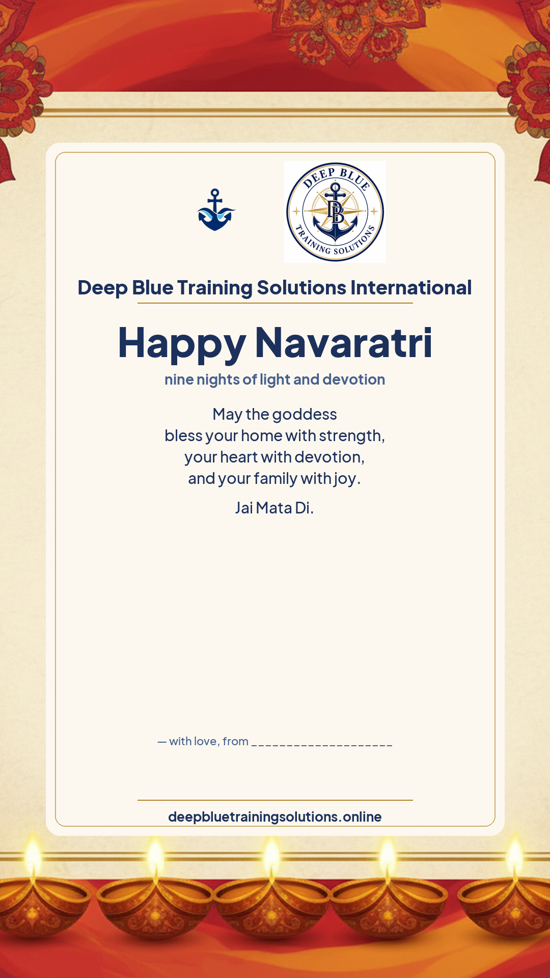 Navaratri · Personalize card — Share with your own family — sign it yourself